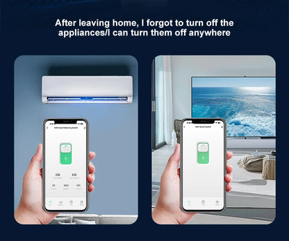 DGB-63TD Tuya WiFi Smart Switch, Current Voltage Leakage Protection Metering Circuit Breaker, Remote Control Wireless Timer Relay