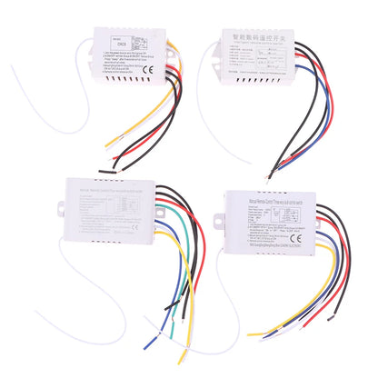 220V RF433 1/2/3/4 Ways Digital Remote Control Light Switch Wireless ON OFF Switch For Light Bulb Chandelier