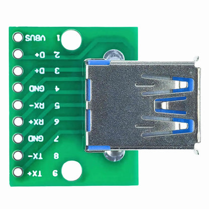 USB 3.0 to 2.54mm DIP A Female Adapter Module PCB Breakout Board for Arduino DIY Projects