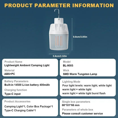 Portable LED Camping Light 3 Lighting Modes Use 3*AAA Battery Camp Lamp For Outdoor Waterproof Camping Hiking Emergency Lantern