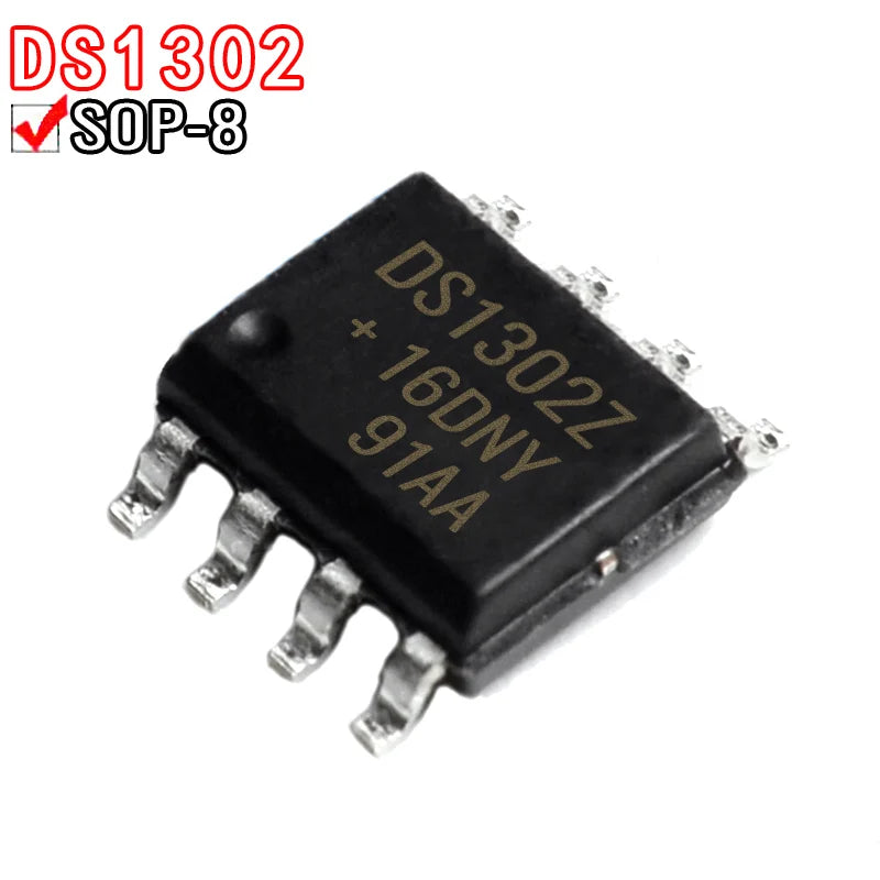 5PCS DS1302 / DS1302Z / DS1302ZN SOP-8 Real-Time Clock (RTC) IC