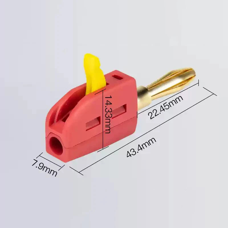 New Portable 32A 4mm Banana Plug High Current Quick Connect Gold-Plated Banana Connectors Audio Copper Speakers Amplifier
