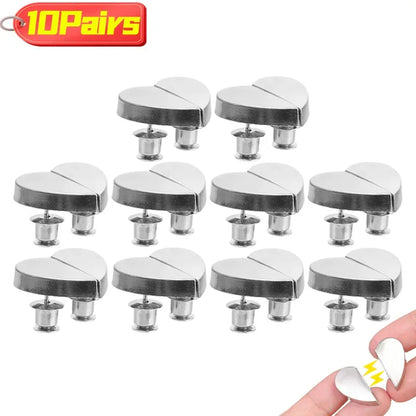Heart-Shaped Curtain Magnetic Clips — Nail-Free Detachable Window Curtain Magnet Buckle Adjustment Buttons