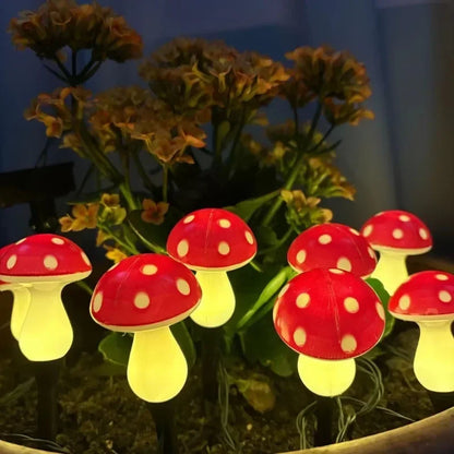 Solar Mushroom Lights Stake Outdoor Garden Decor for Fairy Christmas Wedding Party Festive Yard Atmosphere