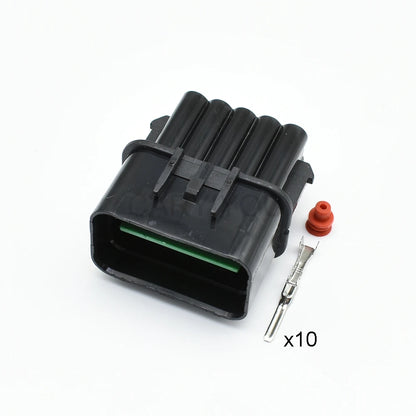 PB625-10027 / PK501-10020 Automotive 10-Pin Waterproof Connector — Female Male Plug for Car & Motorcycle