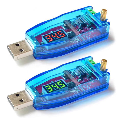 DC-DC USB Adjustable Step-Up/Step-Down Power Supply Voltage Regulator Module with Red Display