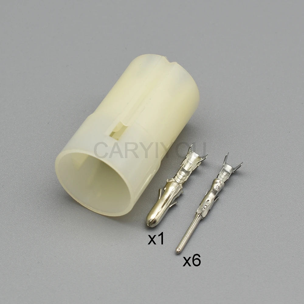 DJ3071-1.5/3.5-11 / DJ3071-1.5/3.5-21 White Automotive 7-Pin Composite Connector — Male Female with 15cm Pre-wired Harness