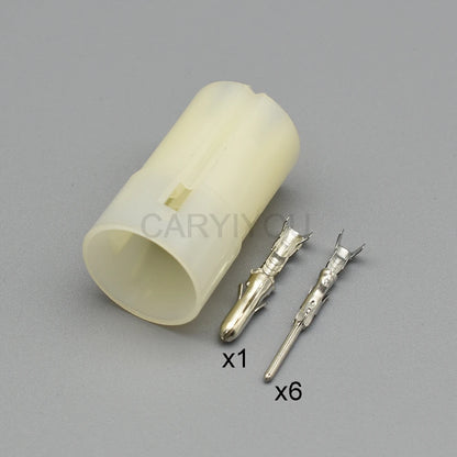 DJ3071-1.5/3.5-11 / DJ3071-1.5/3.5-21 White Automotive 7-Pin Composite Connector — Male Female with 15cm Pre-wired Harness