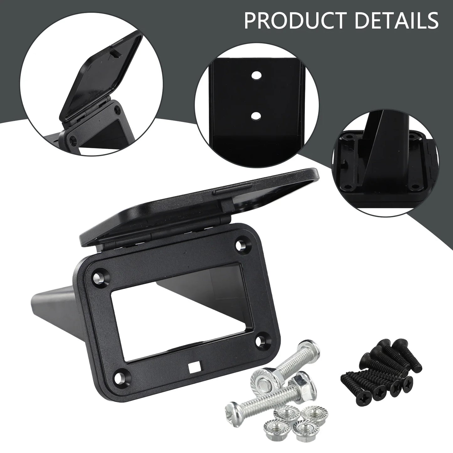 175A Anderson Plug Connector Flush Mount Bracket Panel Cover for Caravan Base Installation Wire Connectors