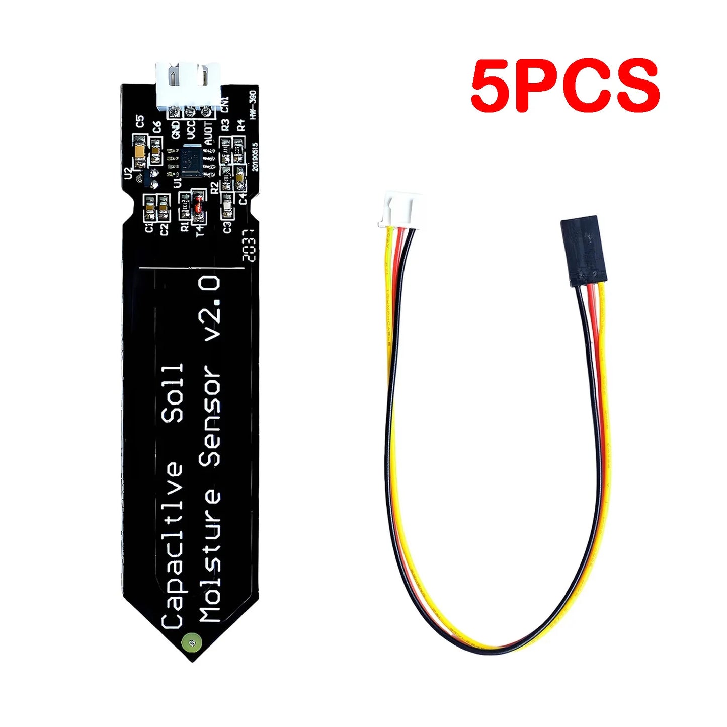 Capacitive Soil Moisture Sensor Module Corrosion Resistant Wide Voltage 3.3-5.5V for Arduino Garden Watering