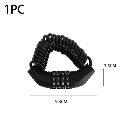 Motorcycle Helmet Lock Cable – 4 Digit Combination Anti-Theft Security Steel Wire Rope for Motorbike, Scooter & Luggage