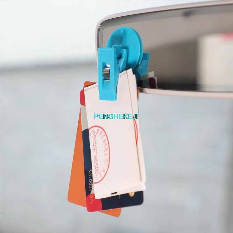 Multifunctional Car Glasses and Card Clip Suction Holder Double Clip