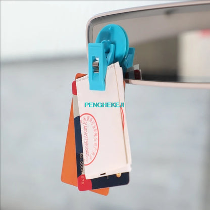 Multifunctional Car Glasses and Card Clip Suction Holder Double Clip