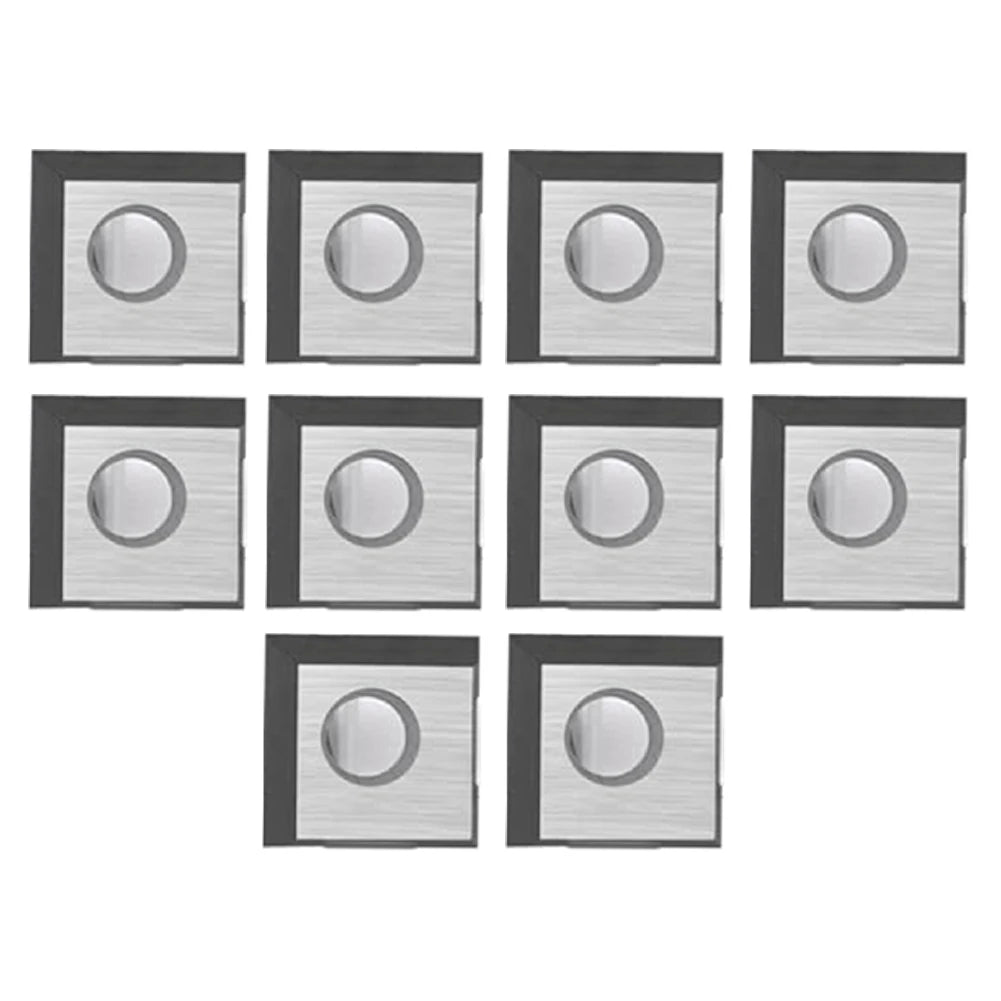 10pcs Carbide Inserts 14.27x14.27x2.0mm-50° Carbide Blade Cutter Replacement Aspirer Blade With Plastic Storage Box