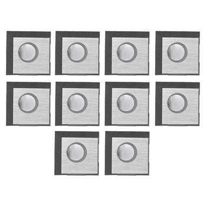 10pcs Carbide Inserts 14.27x14.27x2.0mm-50° Carbide Blade Cutter Replacement Aspirer Blade With Plastic Storage Box