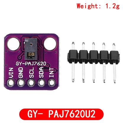 PAJ7620U2 Gesture Recognition Sensor & VL6180 Optical Range Finder Module