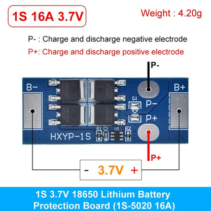 3PCS 1S LiFePO4 / Lithium Battery Protection Board BMS 12A–24A with Short Circuit and Overcharge Protection
