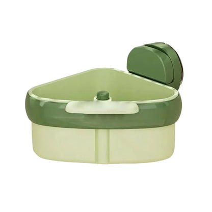 Suction Cup Sink Strainer Basket with Press-to-Dump Auto Dumping + Sponge Storage Rack | Kitchen Drain Organizer