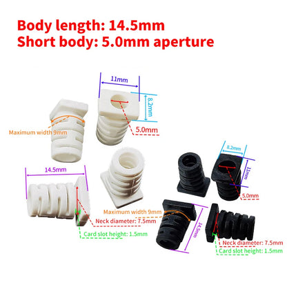 10pcs Rubber Strain Relief Cord Boot 5.0mm Cable Protector Sleeve