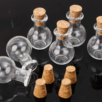 Mini Glass Bottles with Cork Stoppers — DIY Vials for Wedding, Birthday & Party Favors