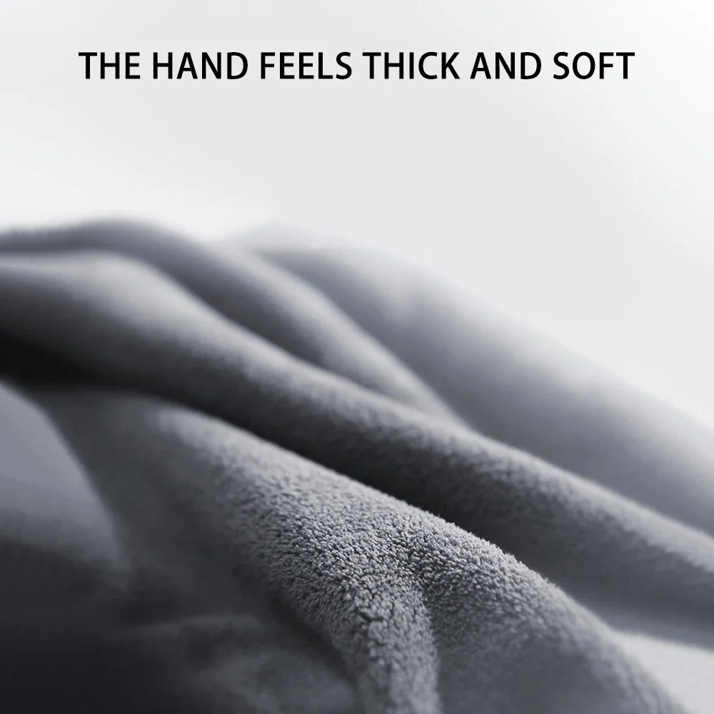 1/2PCS High-end Microfiber Car Wash Towel Soft Drying Cloth Car Body Towels Double Layer Plush Thicken Water Absorption Car Rag