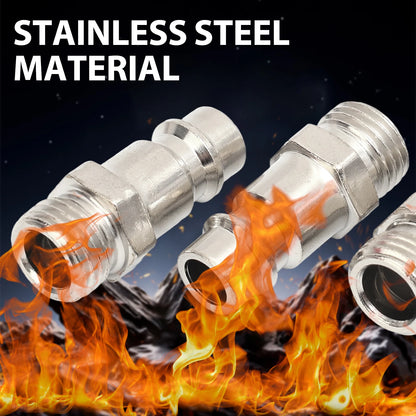 30/5PCS Pneumatic Quick Coupling Connector – European Standard EU Air Compressor Fitting with BSP Male Thread Coupler