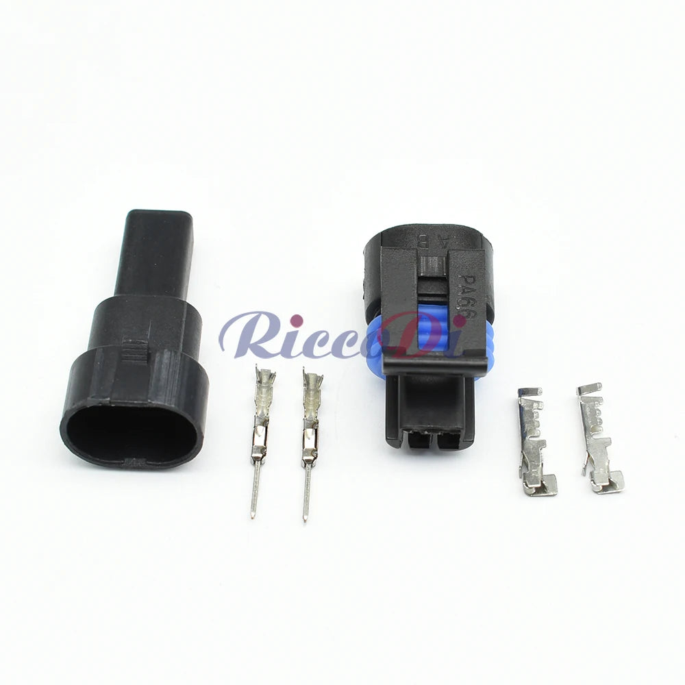 2 Pin Male Female Water Temperature Sensor Plug Waterproof Connector Compatible with GM 12162197 12162195 12162193