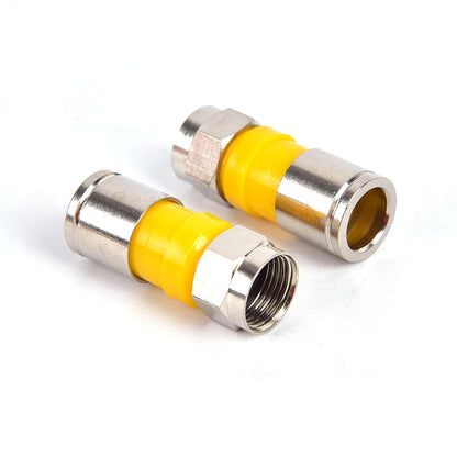 10pcs RG6 F Type Compression 2.8cm Snap Seal Plug Connector Waterproof F Type