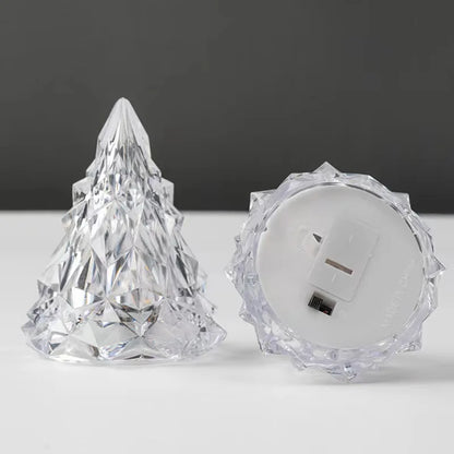 Crystal LED Flameless Candle Lantern Battery Night Light for Decor