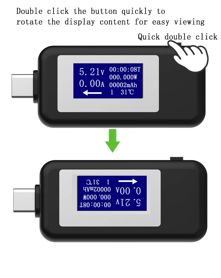 10-in-1 USB Digital Tester Voltmeter Ammeter for Power Bank & Charger