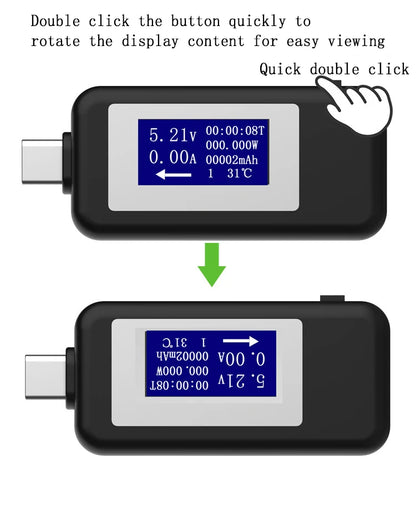 10-in-1 USB Digital Tester Voltmeter Ammeter for Power Bank & Charger