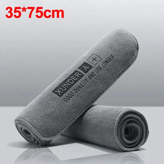 1/2PCS High-end Microfiber Car Wash Towel Soft Drying Cloth Car Body Towels Double Layer Plush Thicken Water Absorption Car Rag