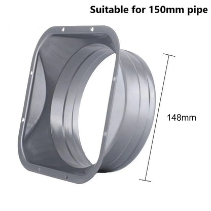 For Kitchen Hood Ventilator Pipe Connecting Vent Flange Exhaust Duct 4-10inch Electrostatic Spray Metal Silver-gray