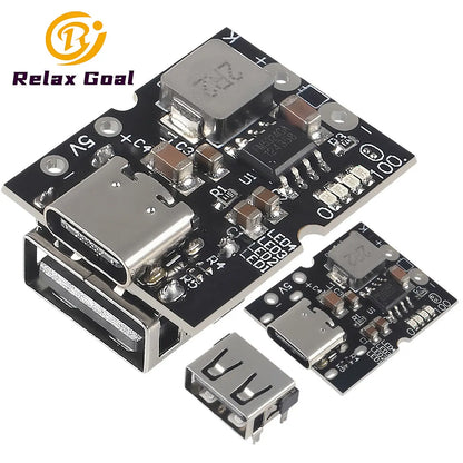 Type-C USB 5V 2A Boost Converter Step-Up Power Module with Lithium Battery Charging Protection and LED Display