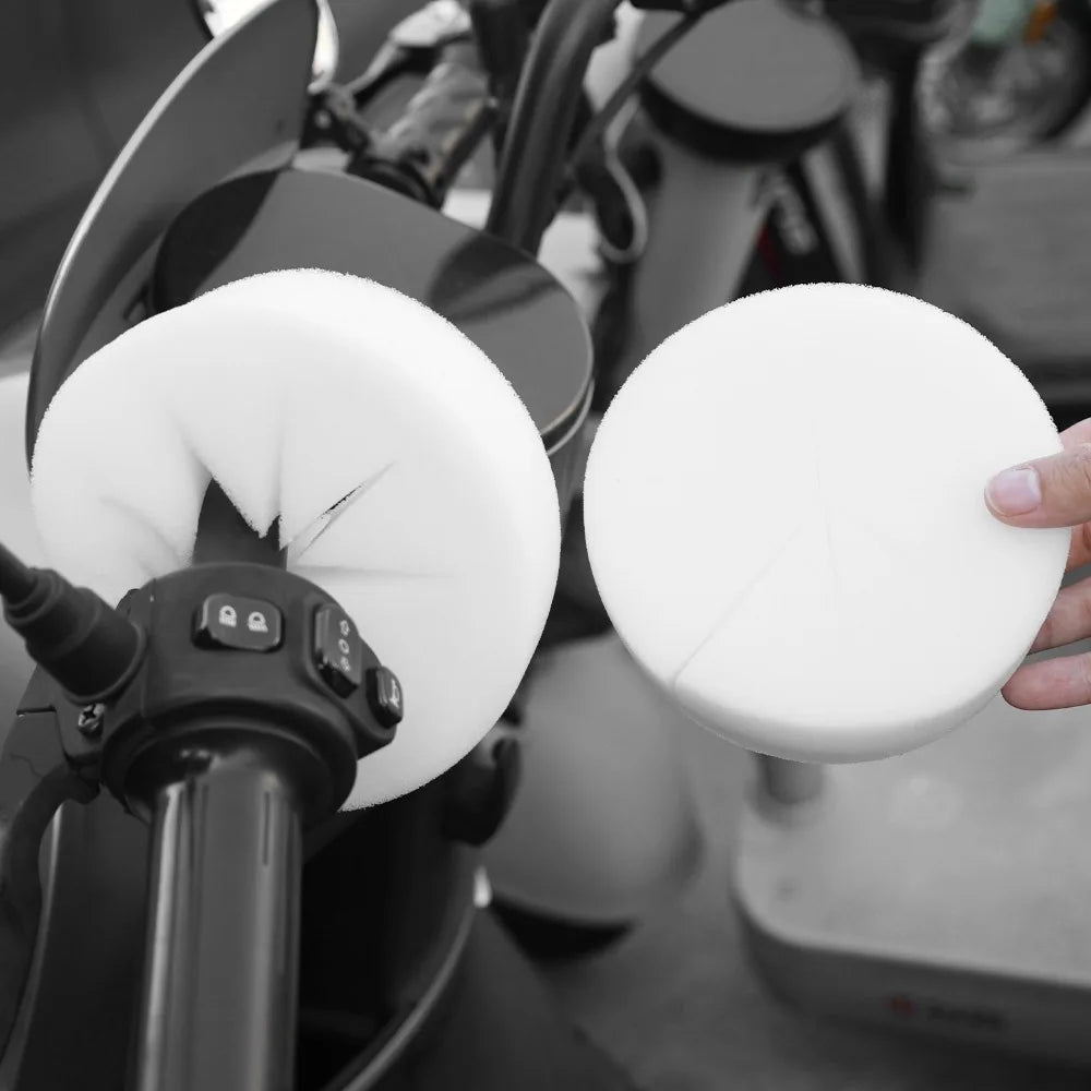 Wave Shaped Windproof Cotton Grip Winter Riding Thickened Fluffy Cotton Core Windproof Electric Motorcycle Handlebar Warm Pad
