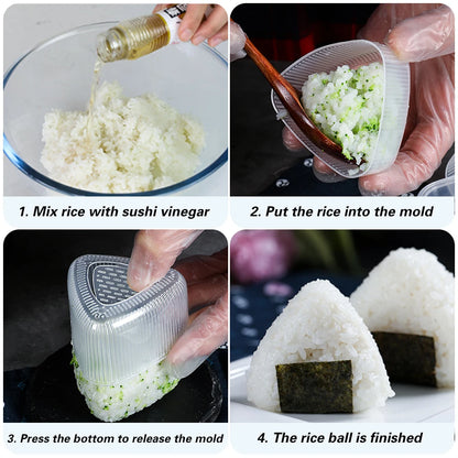 DIY Sushi Triangle Mould Onigiri Rice Ball Maker Sushi Tool