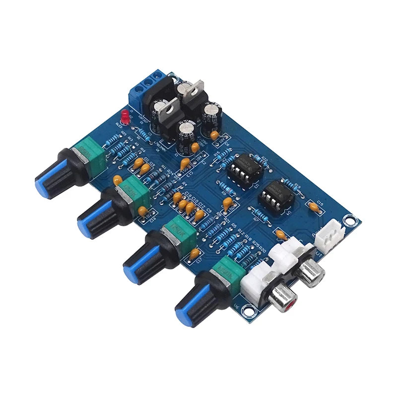 XH-M164 NE5532 4-Channel Stereo Preamp Tone Board – Adjustable High, Mid, Low Frequencies