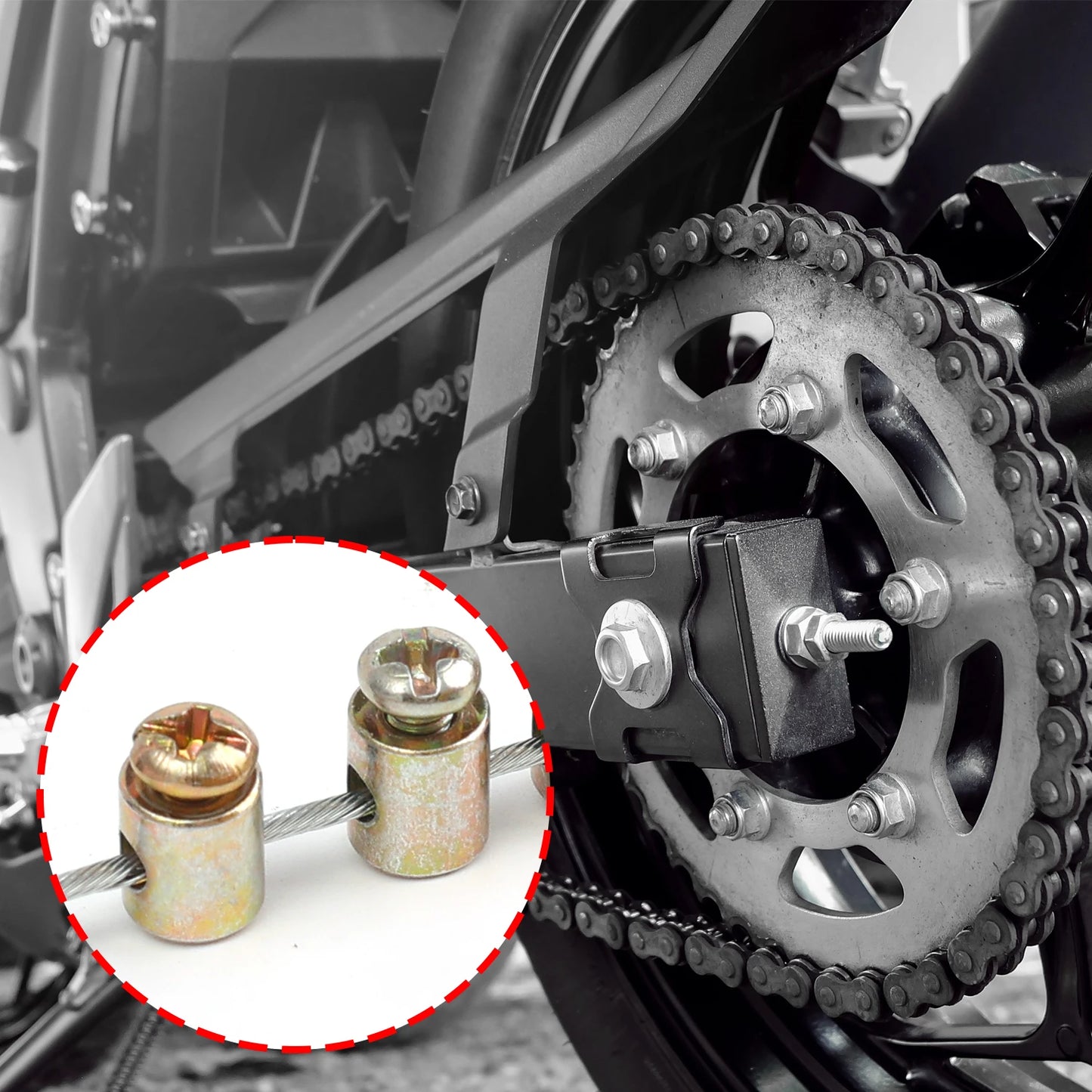 Metal Throttle Cable Clamp Solderless Nipple Motorcycle Gas Line Brake Clutch Wire Fixing Buckle Screw for Accelerator Repair