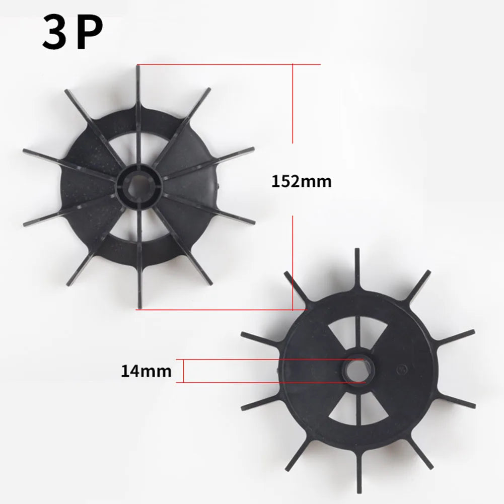 Plastic Replacement Fan Blade for Air Compressor Compatible with Direct Online Motor Features Low Noise and Stable Structure