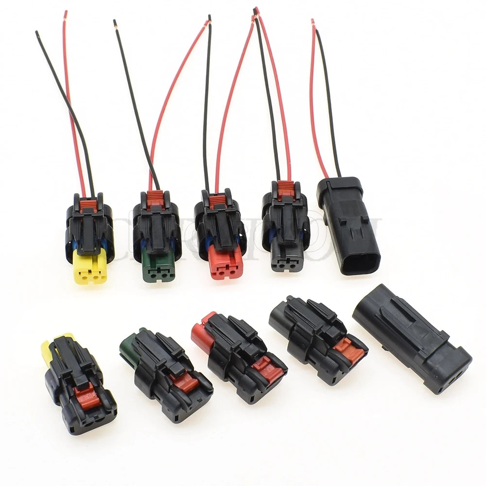 2 Pin Excavator Engine Injector Wiring Harness Connector Male and Female Plug Compatible with 776427-3 / 776534-1