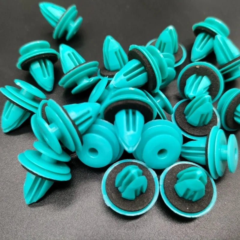 Green Nylon Retaining Clip for Toyota Bumper &amp; Door — Auto Vehicle Retainer Fastener Rivet 20/40pcs