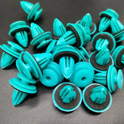 Green Nylon Retaining Clip for Toyota Bumper &amp; Door — Auto Vehicle Retainer Fastener Rivet 20/40pcs