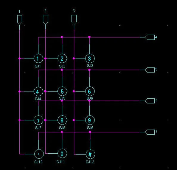 4x3 / 4x4 Microcontroller Keypad Matrix 16-Key Pushbutton Keyboard Module with Row and Column Scanning