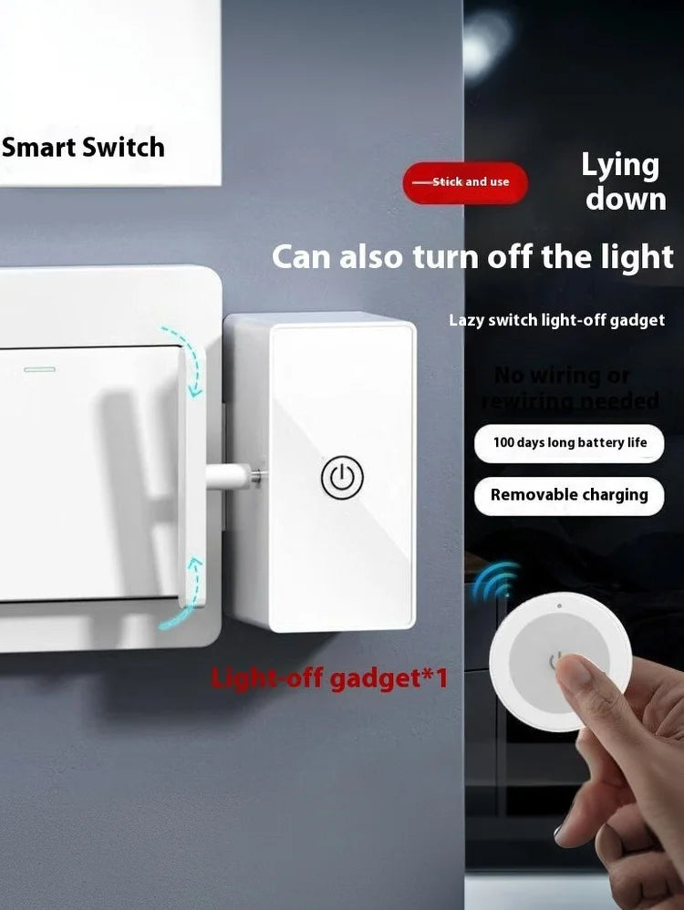 1set USB Rechargeable Lazy Remote Control Switch Wireless Control Light SOff Tool Automatic Button Pusher Intelligent