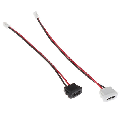 2 Pin Waterproof USB-C Female Socket Charging Connector With Wire