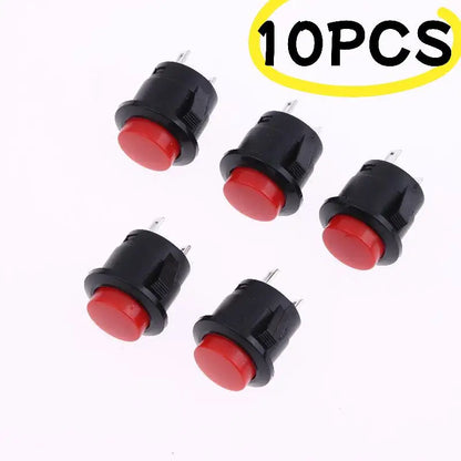 New 5/10Pcs Momentary Push Button Switch R13-507 16mm Round Switch 2Pins ON-OFF Self-res Panel Mounting