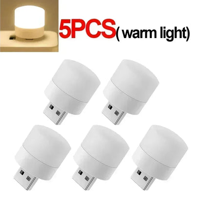 USB Night Light LED Mini Light Bulb USB Plug-in Lamp for Power Bank Charging, Home Office Eye Protection Book Lamp
