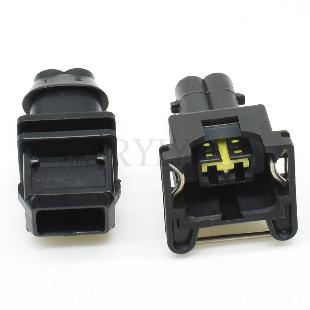 2 Pin Automotive Fuel Injector Connector Male Female Engine Oil Sensor Plug with Terminals