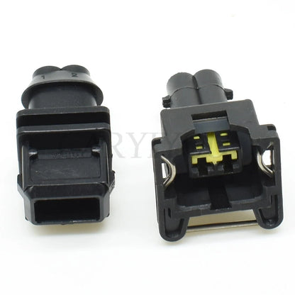 2 Pin Automotive Fuel Injector Connector Male Female Engine Oil Sensor Plug with Terminals