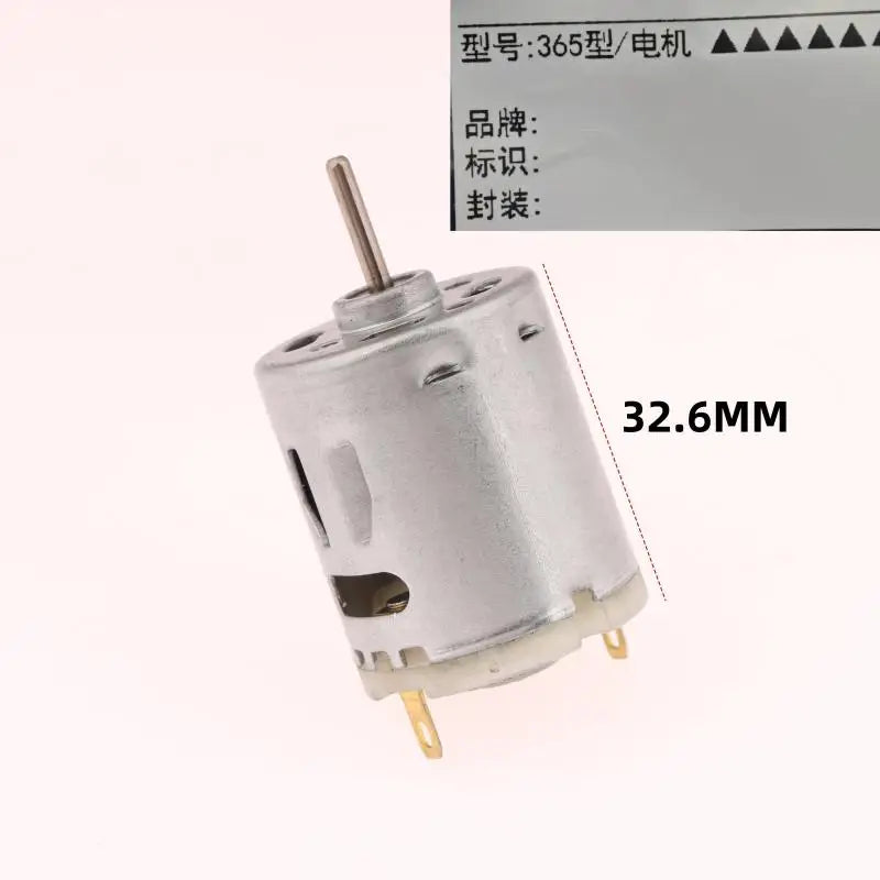 New 1pc DIY Toy Fan Mini Micro Motor For Hair Dryer DC Motor 12V 365 385 High Speed Carbon Brush Electric Motor